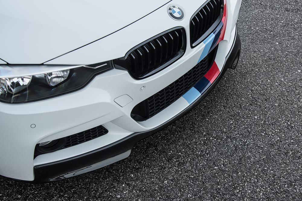 Vorsteiner BMW F30 3-series M-Sport carbonVRS Aero Front Add On Spoiler - Image 2