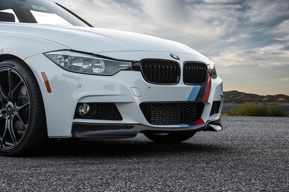 Vorsteiner BMW F30 3-series M-Sport carbonVRS Aero Front Add On Spoiler - Image 3