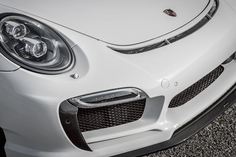 Vorsteiner Porsche 991 Turbo carbon V-RT Aero Front Bumper with Chin Spoiler - Image 3