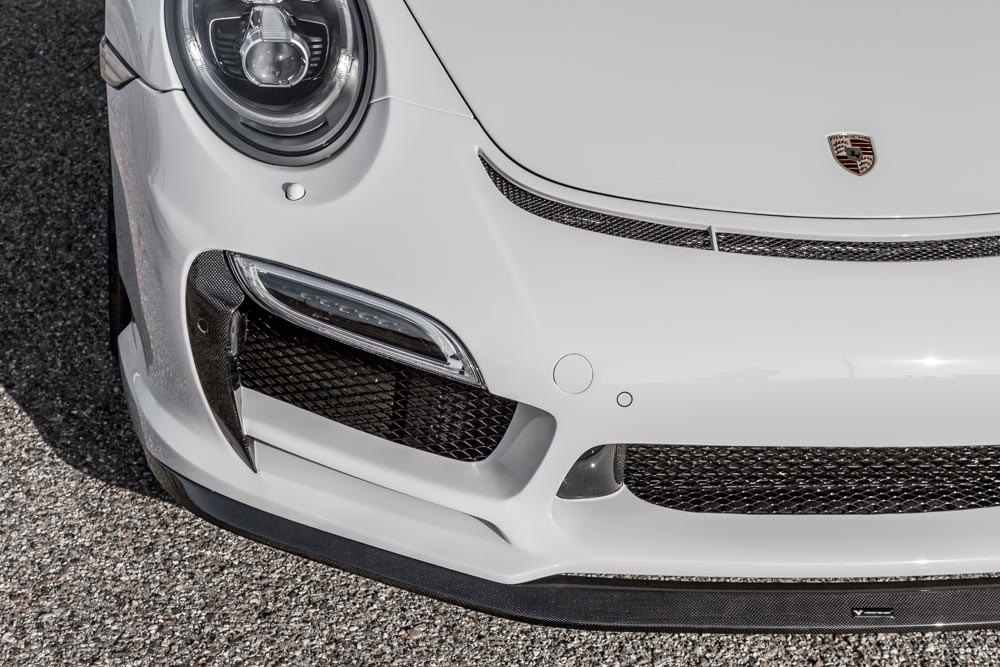 Vorsteiner Porsche 991 Turbo carbon V-RT Aero Front Bumper with Chin Spoiler - Image 4